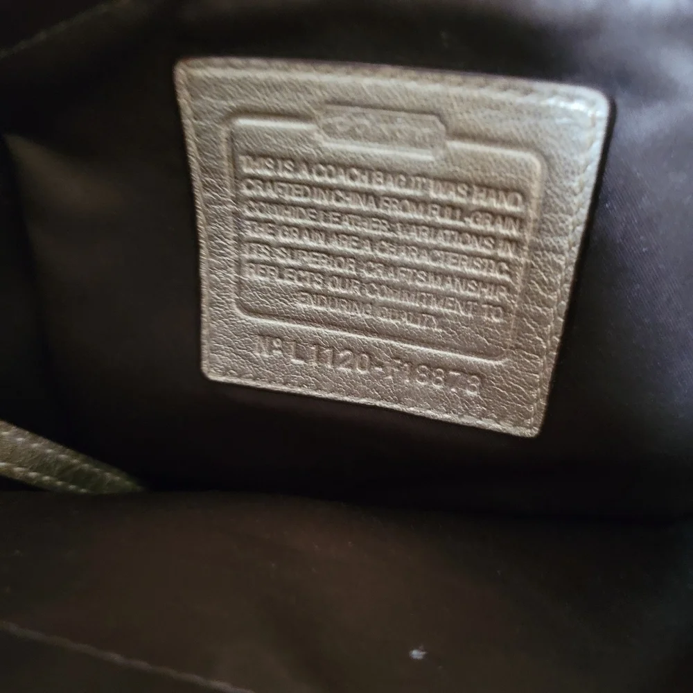 Huge Gold Leather Coach Diaper Laptop Bag